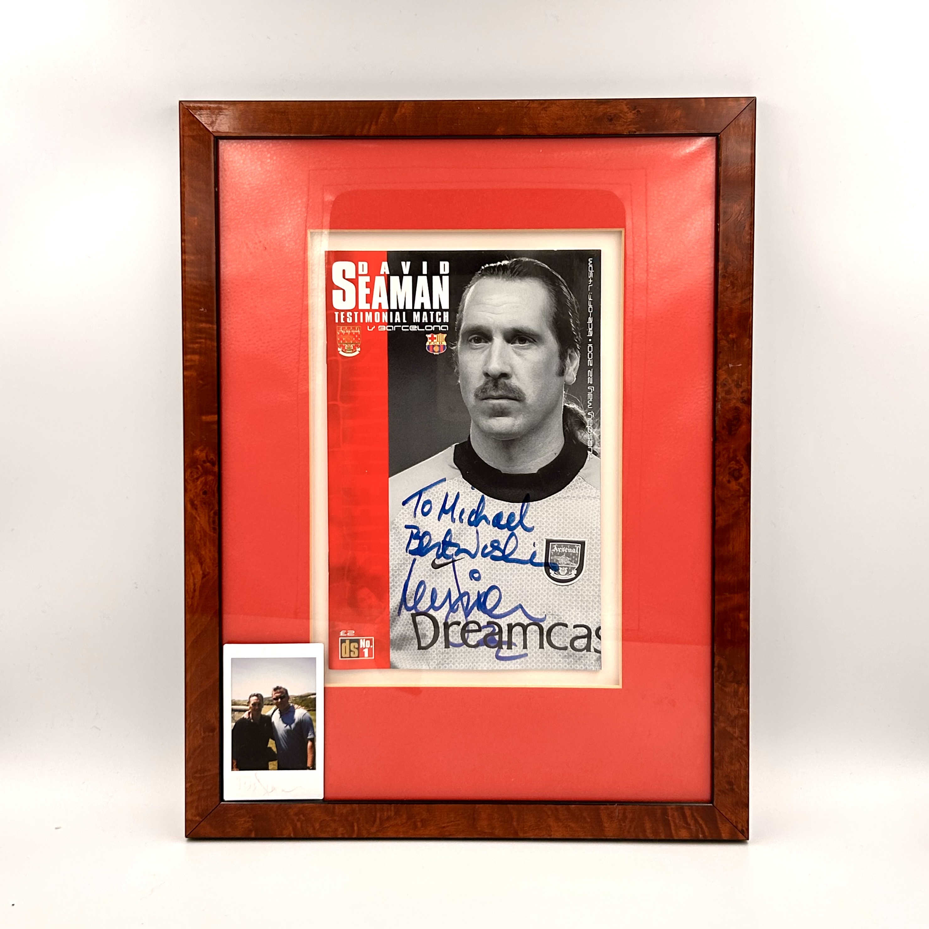 Lee Dixon Signed Seaman Testimonial Programme