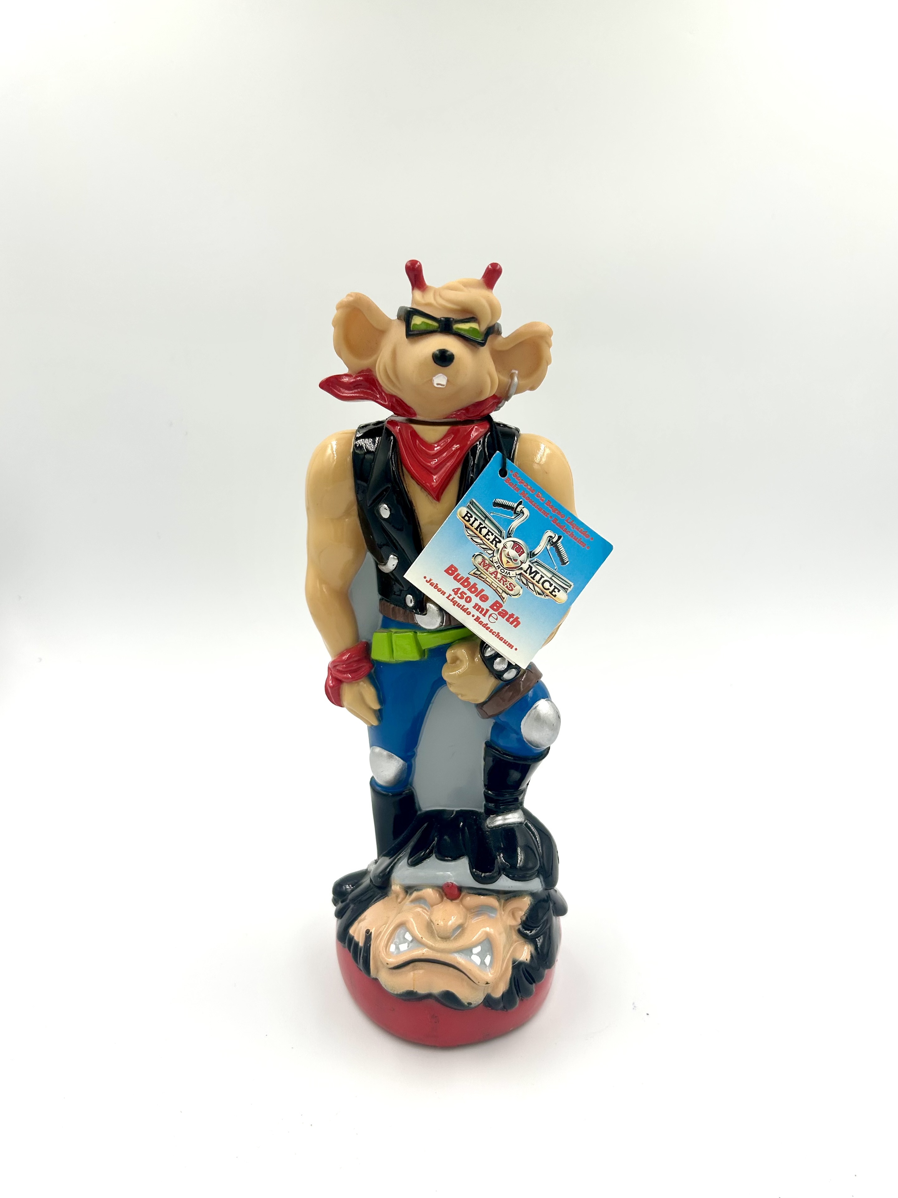 Vintage 1993 Biker Mice From Mars "Throttle" Bubble Bath Bottle